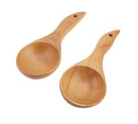 Mtlavishness Wooden Spoon 215x85cm 2pcs Beech Wood Anti Stick Cooking Ladle | Wood Serving Spoon, Beech Wood Durability, Versatile Kitchen Essential, Wooden Ladle