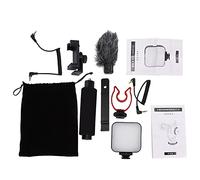 Mtlavishness YELANGU Smartphone Vlogging Hand Grip Set Microphone with Anti Noise Function Fill Light with 49 High Brightness LED Lamp Beads for Self Portrait Live Broadcast and
