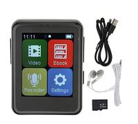 MTLAVISHY MP3 Player Bluetooth 5.0 Noise Reduction HD Intelligent FM Radio Electric Book 1.8 Inch Full Touchsen Mp3 Player (32 GB Memory Card)