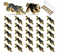 MTLEE 25 Pack Panther Mascot Award Pins - Black & Gold Metal Panther Animal Recognition Pins for Students Teacher Employee Appreciation Graduation Gift