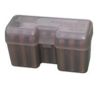 MTM 22 Round Flip-Top Rifle Ammo Box 270 WSM to 300 WSM, 45-70 (Clear Smoke)