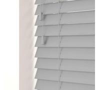 MTM Faux Wood Venetian Blind [String, Light Grey 180cm Width x 120cm Drop]