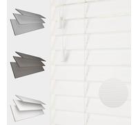 MTM Faux Wood Venetian Blind [String, White 60cm Width x 120cm Drop]