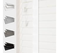 MTM Faux Wood Venetian Blind [Tapes, White 165cm Width x 120cm Drop]