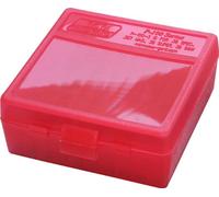 MTM Handgun Ammo Box - 100rd .38 (Clear Red)