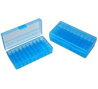 MTM Handgun Ammo Box - 50rd .38 (Clear Blue)