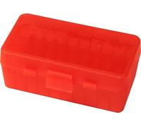 MTM Handgun Ammo Box - 50rd .38 (Clear Red)