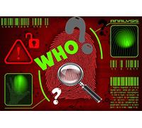 MTMETY 9x6ft Soft Washable Fabric Detective Backdrop Police Mystery Investigation Analysis Background Top Secret Birthday Party Supplies Seamless Fabric Background Photo Booth Props RBJME065