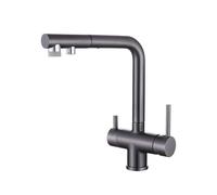 MTMHFPER 3 Way Kitchen Tap Drinking Gun Gray Kitchen Tap Pull Out Kitchen Mixer Taps with Swivel Spout 3 Way Water Filter Tap Kitchen Drinking Taps Sink Mixer