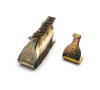 MTMTOOL 2.2" x 1.3" Metal Rail Molding Hanging Hooks Colorful Photo Frame Picture Rail Hooks Pack of 30