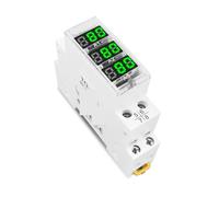MTMXALBBR Din Rail 18mm AC Voltage Meter Ammeter Single Three Phase Modular Indicator LED Digital Display Detector Leisurely(TO-3A)