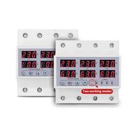 MTMXALBBR Din Rail 3P+N Adjustable Over Under Voltage Current Limit Protection Relay Protector Synchronous Asynchronous Leisurely(100A 3X220V)