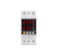 MTMXALBBR Din Rail Dual Display Adjustable Over Voltage Current and Under Protective Device Protector Relay Leisurely(110V 63A)