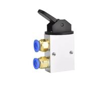 MTMXALBBR S3HL-08 2 Position 3 Way Manual Handle Control Pneumatic Mechanical Valve PT 1/4 Leisurely(S3HL-08-PC 4MM)