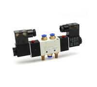 MTMXALBBR Solenoid Valve Pneumatic 4V220-08 Air 5 Way 2 Position 1/4" Coil Alloy Internal Leisurely(AC 110V,With-12mm-Fitting)