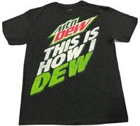 MTN~Mountain Dew This is How I Dew T-Shirt Men T-Shirt L Men Black T-Shirt L