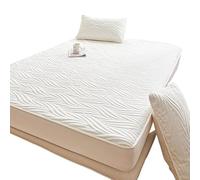 MTNBHH Breathable Mattress Protector with 3D Air Design, Waterproof Fitted Sheet, Quilted Pad Cover Deep Pocket Machine Washable(White,180cmx200cm)