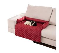 MTNBHH Cooling Dog Bed Mat Silky Velvet Removable Washable Cover Heat Relief Pet Furniture Protector Sofa Couch Mat Portable(Rot,90cm*135cm/35.43 * 53.15IN)