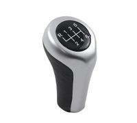 MTNDUYGV Car Gear Shift Knob for BMW for X1 for X3 for X4 for X5 for Z4 for Z8 5 6 Speed Leather Gear Stick Shift Knob Head Shifter Lever Stick(Silver 6-Speed)