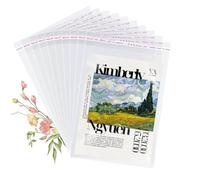 MtnLaur A5 Cellophane Bags, Clear Self-adhesive Bag A5 100 Pack, Self Sealing OPP Gift Bags, Cellophane Display Bags, Sealable Packaging Bag for Hats, Cards, Pictures, Sweets, Treats & Packaging