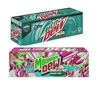MTNN Dew USA Soft Drink Variety Pack - 24 Cans, Baja Blast & Dragon Fruit (12 Cans Each, 355 ml)