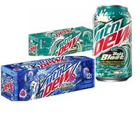 MTNN Dew USA Soft Drink Variety Pack - 24 Cans, Baja Blast & Voltage Flavours (12 Cans Each, 355 ml)