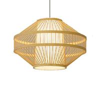 MTNROO Bamboo Lantern Hanging Lights Geometric Creative Pendant Lamp Chinese Style Classic Basket Chandelier Coastal Antique Ceiling Lighting Fixture for Office Light bar Coffee Shop Farmhouse