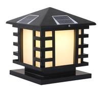 MTNROO Courtyard Outdoor Solar Pillar Lights High Brightness Personalized Column Lamp 1 Pack Waterproof Deck Cap Lights High Brightness Minimalist Post Headlight for Corridor Balcony Yard Path Aisle