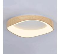 MTNROO Imitation Wood Grain Ceiling Lights Vintage Style Creative Panel Lamp Minimalist Style Elegant Ceiling Lighting Fixtures 3 Dimmable Creative LED Ceiling Light For Kitchen, Bedroom, Living Room