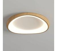 MTNROO Imitation Wood Grain Panel Lights Near Ceiling Creative Minimalist Flat Light Industrial Ultra-Thin Lighting Fixtures 3 Dimmable Personalized Flush Lamp for Living Room Dining Room Kitchen