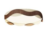 MTNROO Modern Personalized Flat Lights Indoor Decorative Lighting Fixtures Near Canopy Imitation Wood Grain Panel Light Eye Protection Dimmable Flush Lamp for Bedroom, Child Room, Porch, Hallway,