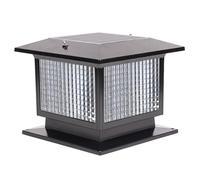 MTNROO Outdoor Solar Post Lights Fixture Chinese Style Solar Landscape Light Rural Waterproof Solar Stigma Lamp Die-cast Aluminum Fence Deck Post Light for Patio Landscape Pier Backyard Villa