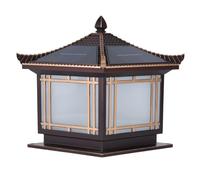 MTNROO Solar Powered Waterproof Floor Lamp Modern Traditional Gate Bollard Pillar Light Fixture Outdoor Personalized Column Lamp Industrial Minimalism Pier Post Caps Light for Fence Post Lawn