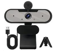 MTORED USB HD 1080P Video Webcam and Wide Angle Camera with Built-in Microphone and Rotatable Tripod,for Laptop Computer or Desktop PC,Great for Live Streaming.Calls.Video Conferencing(Grey)