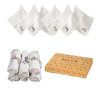 MTOTO & ME | 100% Cotton Muslin Baby Wash Cloths (6 Pack | White | 30 x 30cm)