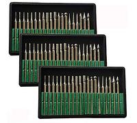 MTP Tm 60 Pcs Diamond Burr Bits Drill Glass Gemstone Metal for Dremel Craftsman Rotary Tool 1/8 Shanks w/Box Tip by MTP