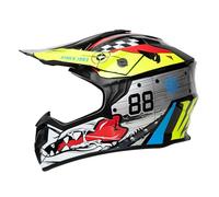 MtQcBdHy Motocross Helmets Kids, ECE 2206 Approved, Youth Motorcycle Helmet, Offroad Street Dirt Bike BMX MX ATV Helmet, Lightweight Full Face Motorcycle Street Bike Helmet(Silver,L)