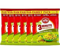 MTR Instant Ready Mix Various Flavours - Traditional South Indian Breakfast - Tasty and Healthy - Easy to Prepare Snacks - Khatta Meetha poha 160g (Pack of 6)