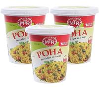 MTR Instant Ready Mix Various Flavours - Traditional South Indian Breakfast - Tasty and Healthy - Easy to Prepare Snacks - Cuppa Poha 80g (Pack of 3)