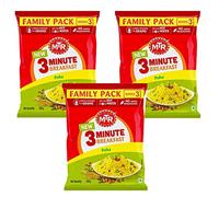 MTR POHA- FLATTENED RICE 160G (Pack of 3) - READY TO COOK IN JUST 3 MINUTES INSTANT MIX - HEALTHY BREAKFAST