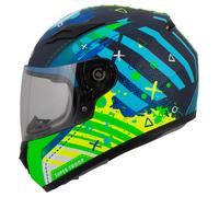MTR S-12 Kids Evo Full-Face Helmet unisex Blue/Green/Matt, YL