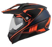 MTR SX-1 Evo Enduro Helmet unisex Matt/Black/Neon orange/Blue, L