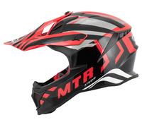 MTR X7B Evo Motocross Helmet Black/Silver/Red 2XL