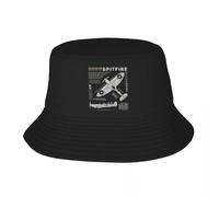 MTRDKV Custom Unisex Spitfire Bucket Hat Beach Sun Fighter Pilot Aircraft Airplane Summer Fishing Hat Versatile