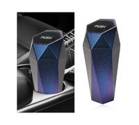 MTRPS Car Trash Can with Lid, Diamond Design Leakproof Vehicle Cup Holder Garbage Can, Waterproof Trash Bin Mini Portable Garbage Organizer for Cars Homes Offices Bedrooms (Blue & Purple)