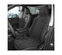 MTRPS Natural Wood Beaded Seat Cover, Cool & Breathable Back Massaging Cushion for Front Seats, Automotive Seat Mat to Keep Back from Getting Sweaty While Driving, Car Accessories (Black)