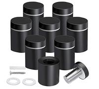 MTRSOCHO 8 Pack Standoff Screws 3/4 x 1 Inch Black Sign Standoffs Stainless Steel Stand Off Wall Mounts for Hanging Acrylic Picture Frame, Advertising Screws Kit