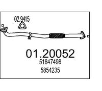 MTS 01.20052 Exhaust Pipe