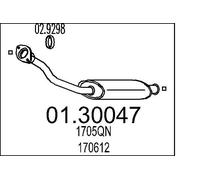 MTS 01.30047 Front Muffler Fits Citroën Berlingo Peugeot Partner Partner Origin
