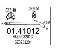 MTS 01.41012 Exhaust Pipe